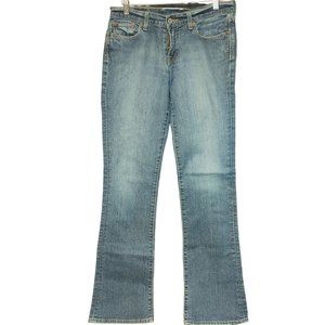 Lucky Brand Women's Light Washed Blue Denim Wide Leg Jeans 27